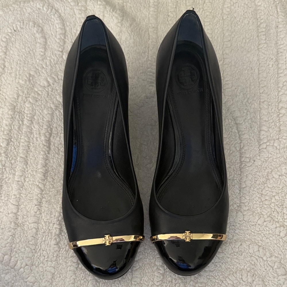 Tory Burch Black Wedges